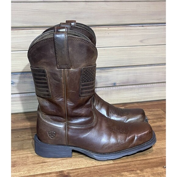 Ariat Men’s Rambler Patriot Western Cowboy Boots Distressed Brown Size 8D main image 4